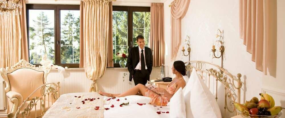 Romantikzimmer des Naturresort Tannenhof