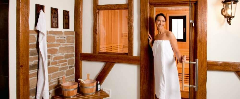 Schwitzen in der Sauna!