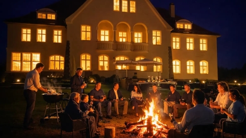 Grillparty am Lagerfeuer