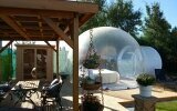 Überdachte Terrasse am Bubble Tent