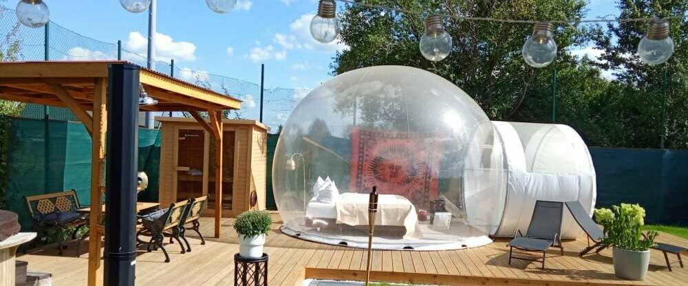 Schloss Krugsdorf Golf & Hotel - Privater Wellness-Garten mit Bubble Tent