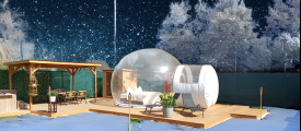 Winterzauber im Bubble Tent, Quelle: Schloss Krugsdorf Golf & Hotel
