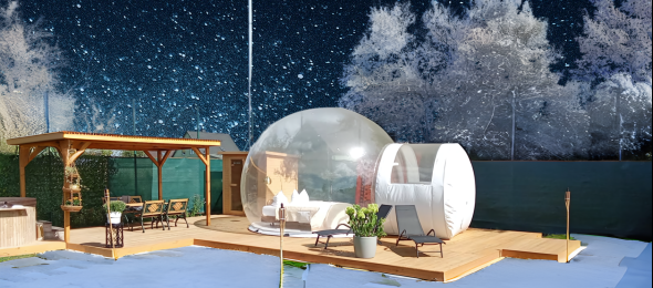 Winterzauber im Bubble Tent, Quelle: Schloss Krugsdorf Golf & Hotel