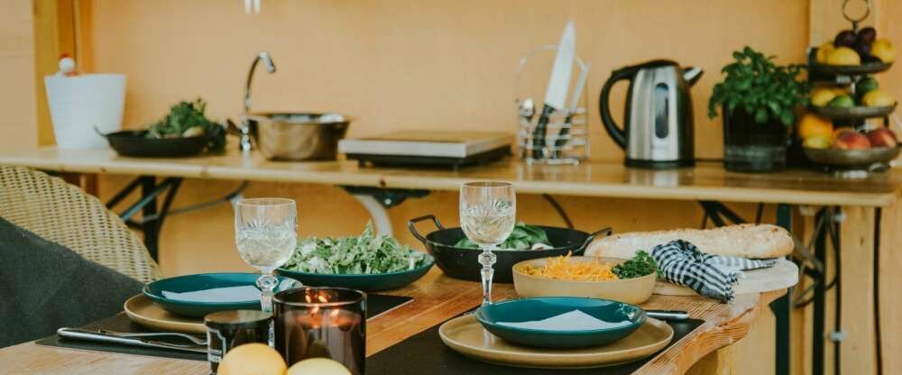 Outdoor-Küche im Bubble Tent