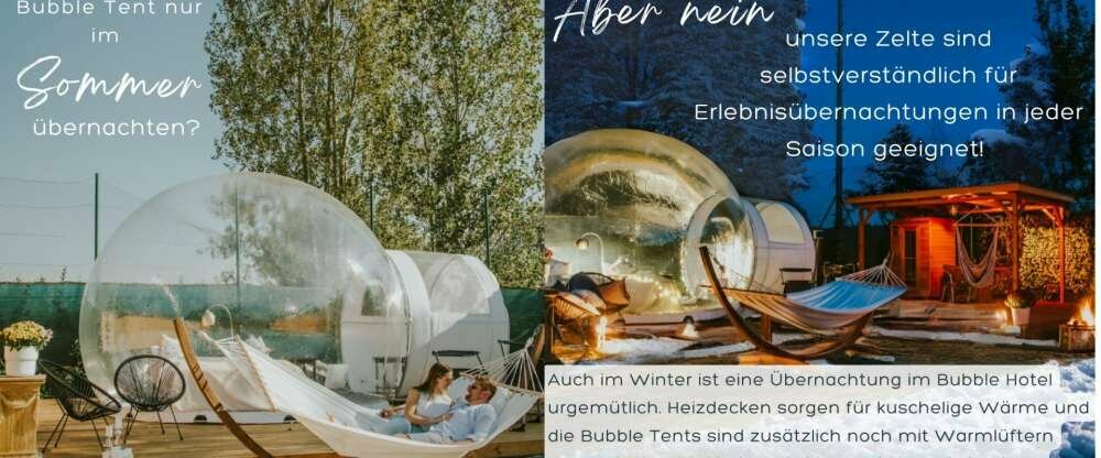 Kann man im Bubble Tent nur im Sommer übernachten? Aber Nein!