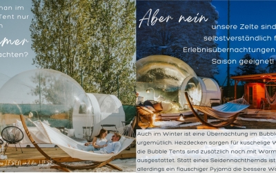 Kann man im Bubble Tent nur im Sommer übernachten? Aber Nein!