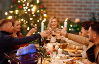 Weihnachten Feiern in geselliger Runde