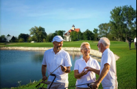 auf dem 18-Loch-Meisterschaftsplatz, dem Übungsplatz und der Driving-Range