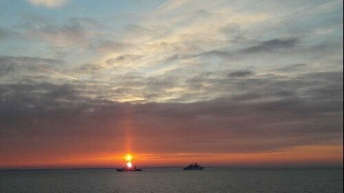 Sonnenaufgang am Nordseehotel