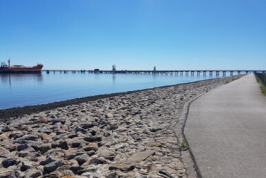 Spazier- / Fahrradweg direkt vor dem Hotel, Quelle: Nordseehotel Wilhelmshaven