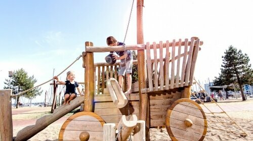 Mehrere Spielplätze sorgen in unserem Ostsee Resort Dampland für viel Tobespaß für Groß und Klein. 