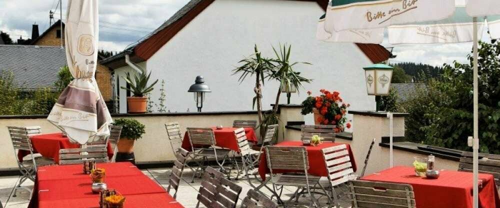 Unsere Terrasse im Hühnerhof