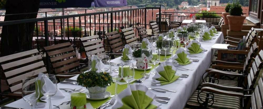 Terrasse Hotel Burgkeller in Meißen