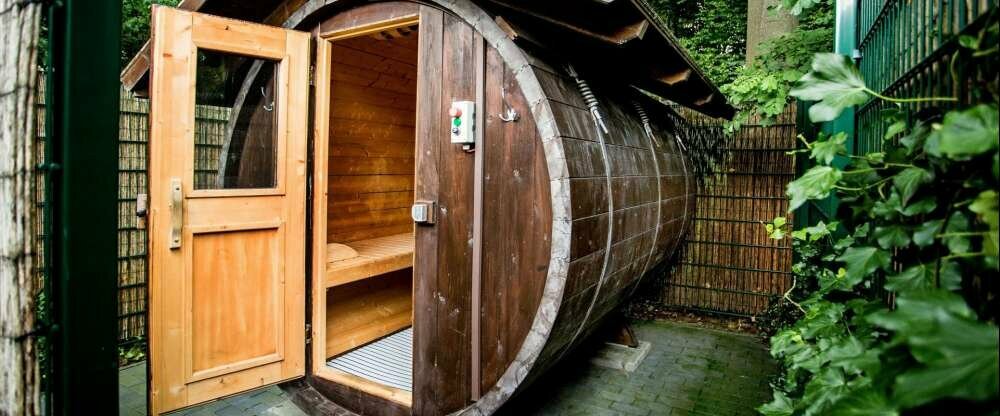 Unsere beliebte Tonnen-Sauna