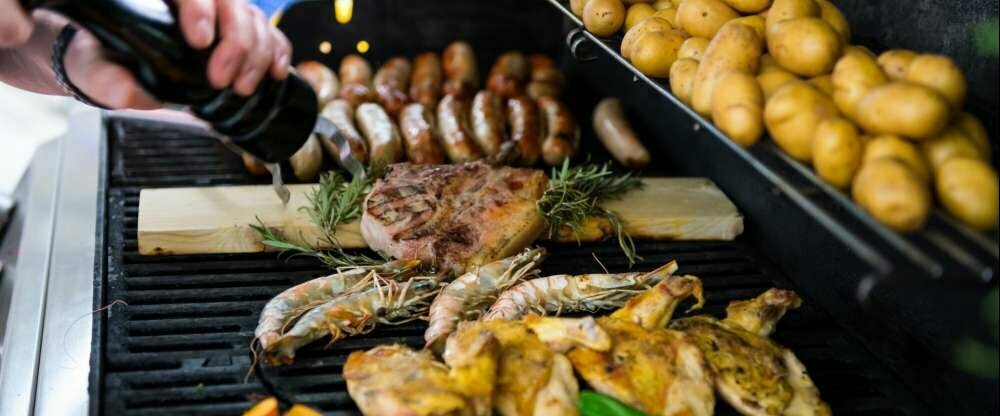 BBQ auf der Stadionterrasse