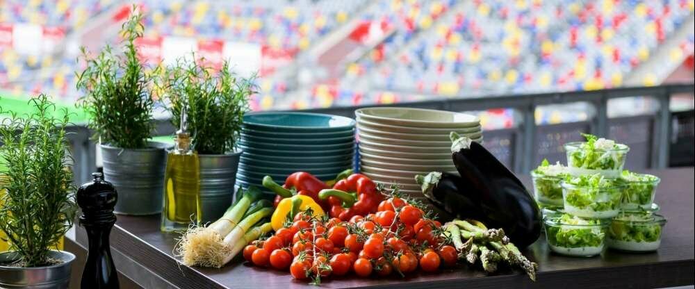 BBQ auf der Stadionterrasse 