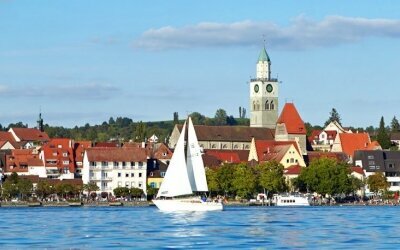 Überlingen vom See aus