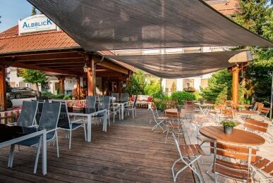 Vital- und Wellnesshotel Albblick - Terasse, Quelle: Vital- und Wellnesshotel Albblick