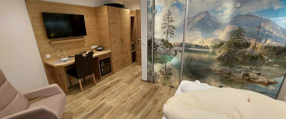 Alpenzauber-Doppelzimmer-Design mit Balkon oder Terrasse