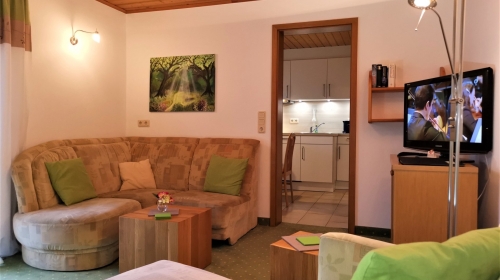 Wohnzimmer in einer Ferienwohnung