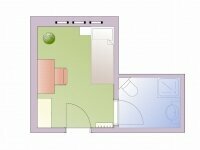 Einzelzimmer, Quelle: (c) Hotel/Gästehaus Vierenstraße Einzelzimmer, Quelle: (c) Hotel/Gästehaus Vierenstraße