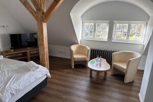 Gemütliches Doppelzimmer im Schloss, Quelle: (c) Schloss Krugsdorf Golf & Hotel