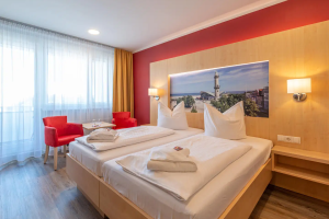 Standard Doppelzimmer , Quelle: (c) Das Hotel an der Stadthalle - Rostock Hbf