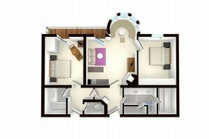 Appartement 4-6 Personen 70 m2, Quelle: (c) Hotel Goldried