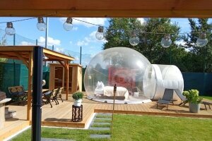 Bubble Tent im privaten Wellness-Garten, Quelle: (c) Schloss Krugsdorf Golf & Hotel