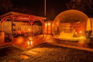 Bubble Tent im privaten Wellness-Garten, Quelle: (c) Schloss Krugsdorf Golf & Hotel