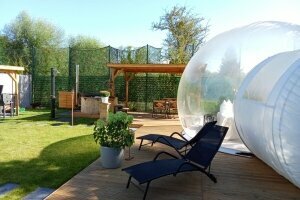 Bubble Tent im privaten Wellness-Garten, Quelle: (c) Schloss Krugsdorf Golf & Hotel