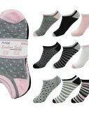 10er Pack Damen Sneaker Socken » Set 10 Paar Strümpfe » Sneakersocken & Kurzsocken in Einheitsgröße (36-41)