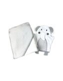 2er Pack Baby Badeset » Kinder Kapuzen Badetuch & Waschhandschuh Frottee » reine Baumwolle » Wasch Handschuh & Handtuch - Elefant
