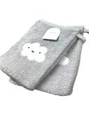 2er Pack Baby Waschhandschuhe » Set 2 Kinder Waschlappen Frottee » 21 x 15 cm reine Baumwolle » Wasch Handschuhe - Grau