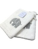 2er Pack Baby Waschhandschuhe » Set 2 Kinder Waschlappen Frottee » 21 x 15 cm reine Baumwolle » Wasch Handschuhe - Weiß