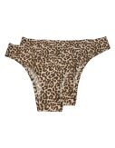 2er Pack Sommer Damen Slips » Damen Brazil Tanga in Animal Print » Tiermuster Unterwäsche » Wäsche & Loungewear - Leopard / S (36-38)