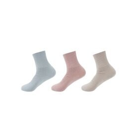3er Pack Damen Socken Baumwolle » 3 Paar Premium Kurzsocken » Kurzschaft MED + DIA » Venenfreundlich ohne Gummibund - A / 35-38