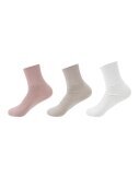 3er Pack Damen Socken Baumwolle » 3 Paar Premium Kurzsocken » Kurzschaft MED + DIA » Venenfreundlich ohne Gummibund - B / 35-38