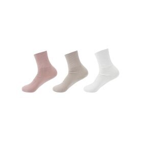 3er Pack Damen Socken Baumwolle » 3 Paar Premium Kurzsocken » Kurzschaft MED + DIA » Venenfreundlich ohne Gummibund - B / 39-42