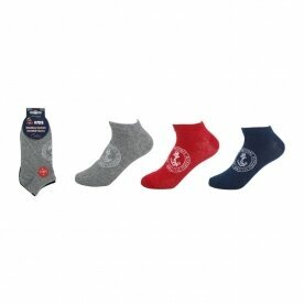 Kinder Sneaker 3er Pack » Socken Maritim Style » 3 Paar Kindersocken » Wollsocken - Anker / 31-34