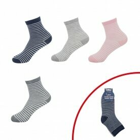 Damen Socken Set » 4 Paar Ringelsocken » 4er Pack Strümpfe 3/4 lang mit Streifen » geringelte Damensocken - 35-38