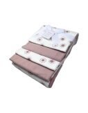 4er Pack Moltontücher » Geschenkset » Baby Spucktuch 76 x 76 cm » Wickelunterlage aus Baumwolle » leichte Decke & Stilltuch » Baby Starter-Set - Sonne