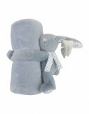 Antonio Kinder & Baby Kuscheldecke »Antonio Baby Plüsch Decke mit Stofftier Hase I Geschenkidee für Kleinkinder [blau]