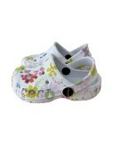 Baby & Kinder Clogs mit Blumenmuster » günstige Kinderschuhe » Kinder Badeschlappen » Schuhe für Babys & Kleinkinder » Badelatschen mit Riemen und Cut