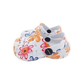 Baby Clogs mit Blumenmuster » günstige Kinderschuhe » Kinder Badeschlappen » Schuhe für Babys & Kleinkinder » Badelatschen mit Riemen und Cut-Outs - M