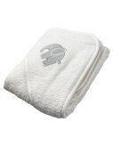 Baby Kapuzenbadetuch » Badetuch 75 x 75 cm » Kleinkind Bade Handtuch mit Kapuze » 100% reine Baumwolle - Weiß