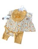 Baby Starter-Set » Geschenk Set aus Body, Hose, Lätzchen, Socken & Mütze » Geschenkidee für Babyparty » Baby Geschenk-Set für die Babyparty - Gelb / 5