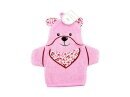 Baby Waschhandschuh Bär » Kinder Waschlappen Frottee » ca. 22x 15 cm reine Baumwolle » Wasch Handschuh - Rosa