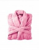 Bademantel & Saunamantel in Teddy-Plüsch-Qualität I Microfaser kuschelig weich I unisex I extra flauschig [Rosa]