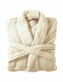 Bademantel & Saunamantel in Teddy-Plüsch-Qualität I Microfaser kuschelig weich I unisex I extra flauschig [Creme]